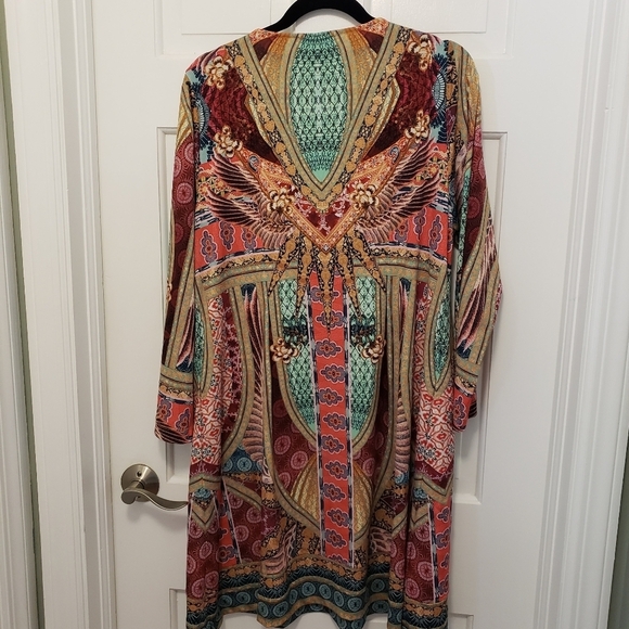 Hale Bob Boho Print Knit Aline Dress Size Large, Colorful - Picture 7 of 8